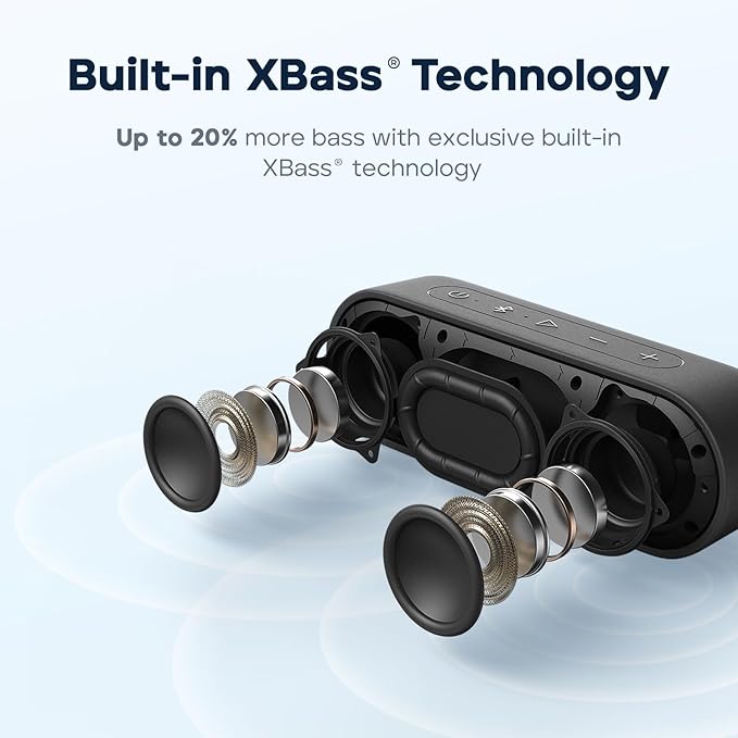 OlivLife Boss 10.1 speaker features – 10W output, extra bass, waterproof dustproof, blue LED display, 8Hr battery, Bluetooth mic