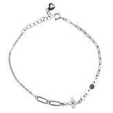 Minimal Star Charm Silver Bracelet