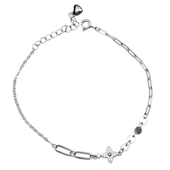 Minimal Star Charm Silver Bracelet