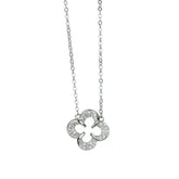Sterling Silver Sparkling Clover Pendant