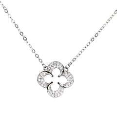 Sterling Silver Sparkling Clover Pendant