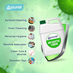 Assureit Antiseptic Liquid – Best Antiseptic Solution for Wounds, Skin, First Aid & Floor Cleaning