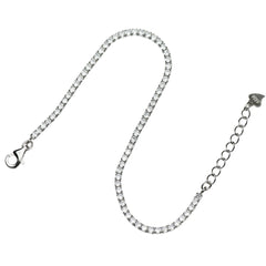 Silver Zircon One Line Tennis Bracelet