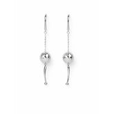Silver 925 Sphere Dangle Earrings