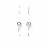 Silver 925 Sphere Dangle Earrings