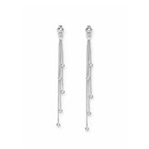 Silver Multi-Chain Dangle Earrings