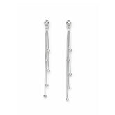Silver Multi-Chain Dangle Earrings
