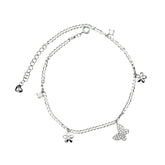 Elegant Silver Charm Anklet for Women