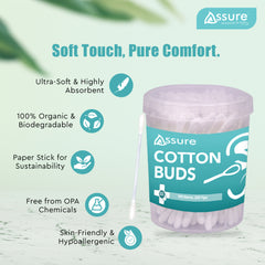 Assure Paper Stick Cotton Buds Jar
