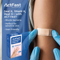 Assure Band Aids | Washproof First Aid Bandage | Flexible & Breathable | 100 Strips