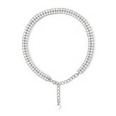 Silver Double Row Zircon Tennis Bracelet