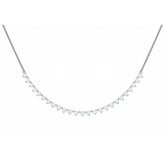 Silver Necklace & Earring Set with Teardrop Stones