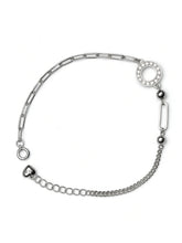 Modern Dual-Chain Silver Bracelet