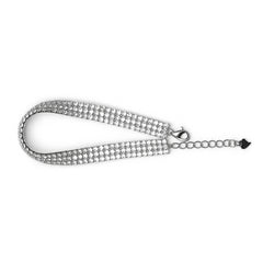 Silver Triple Line Zircon Tennis Bracelet