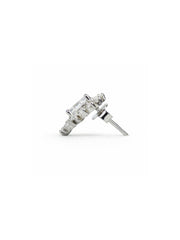 925 Sterling Silver Sparkling Floral Stud Earrings