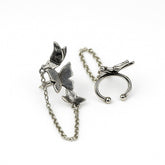Butterfly Chain Silver Ear Cuff Trendy & Elegant Statement Piece