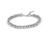 Silver Round Zircon Tennis Bracelet