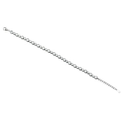 Silver Round Zircon Tennis Bracelet