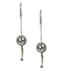 Silver 925 Sphere Dangle Earrings