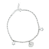 Axora Life 925 sterling silver crystal charm bracelet for women