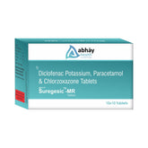 Assure SUREGESIC MR Diclofenac Potassium, Paracetamol & Chlorzoxazone Tablets (10 * 10 Strips)