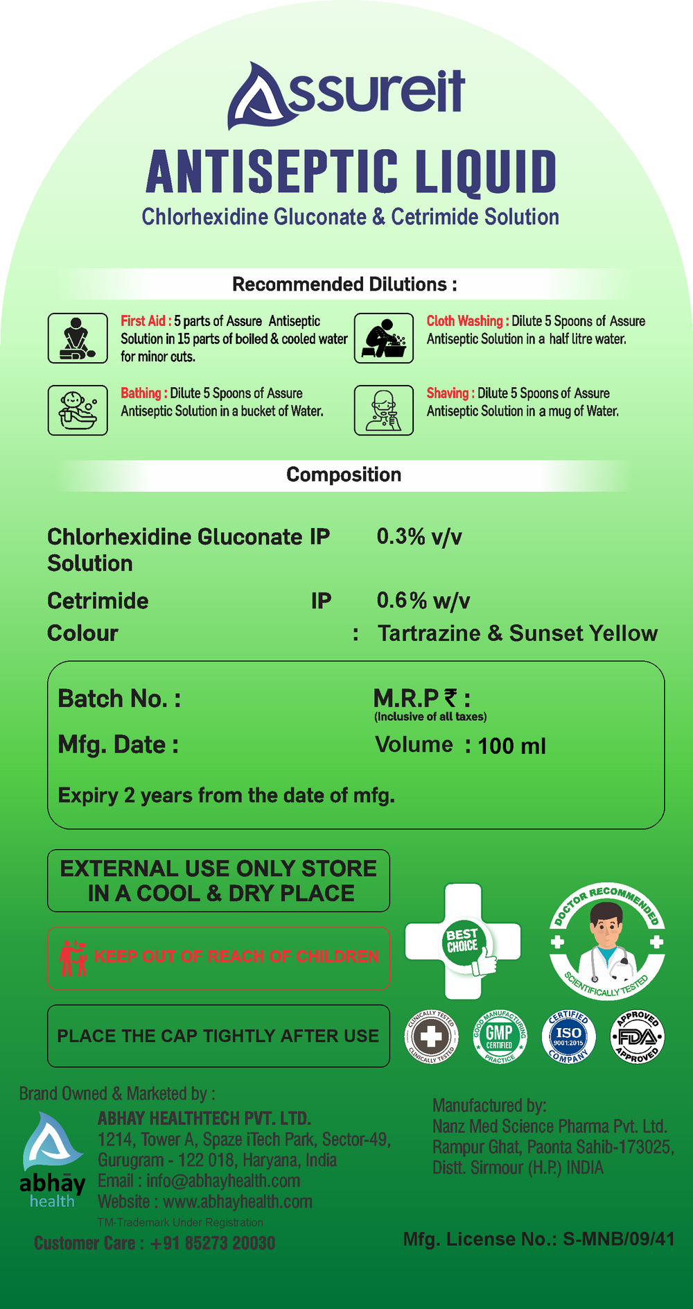 best antiseptic liquid India for home and wound care