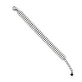 Axora Life 925 sterling silver triple row zircon bracelet for women