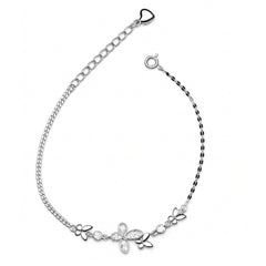 Axora Life 925 sterling silver butterfly charm bracelet for women