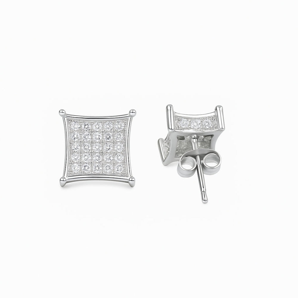 Axora Life 925 sterling silver elegant square stud earrings for women