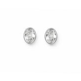 Axora Life 925 sterling silver oval crystal stud earrings for women