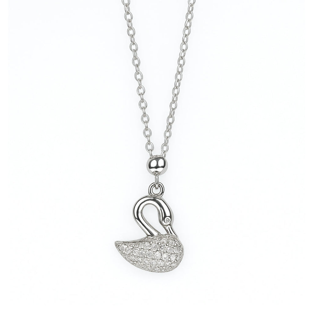 Axora Life 925 sterling silver swan pendant necklace for women