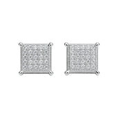 Axora Life 925 sterling silver square zircon stud earrings for women