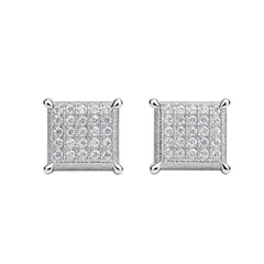 Axora Life 925 sterling silver square zircon stud earrings for women