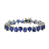 Axora Life 925 sterling silver blue triangle zircon bracelet for women