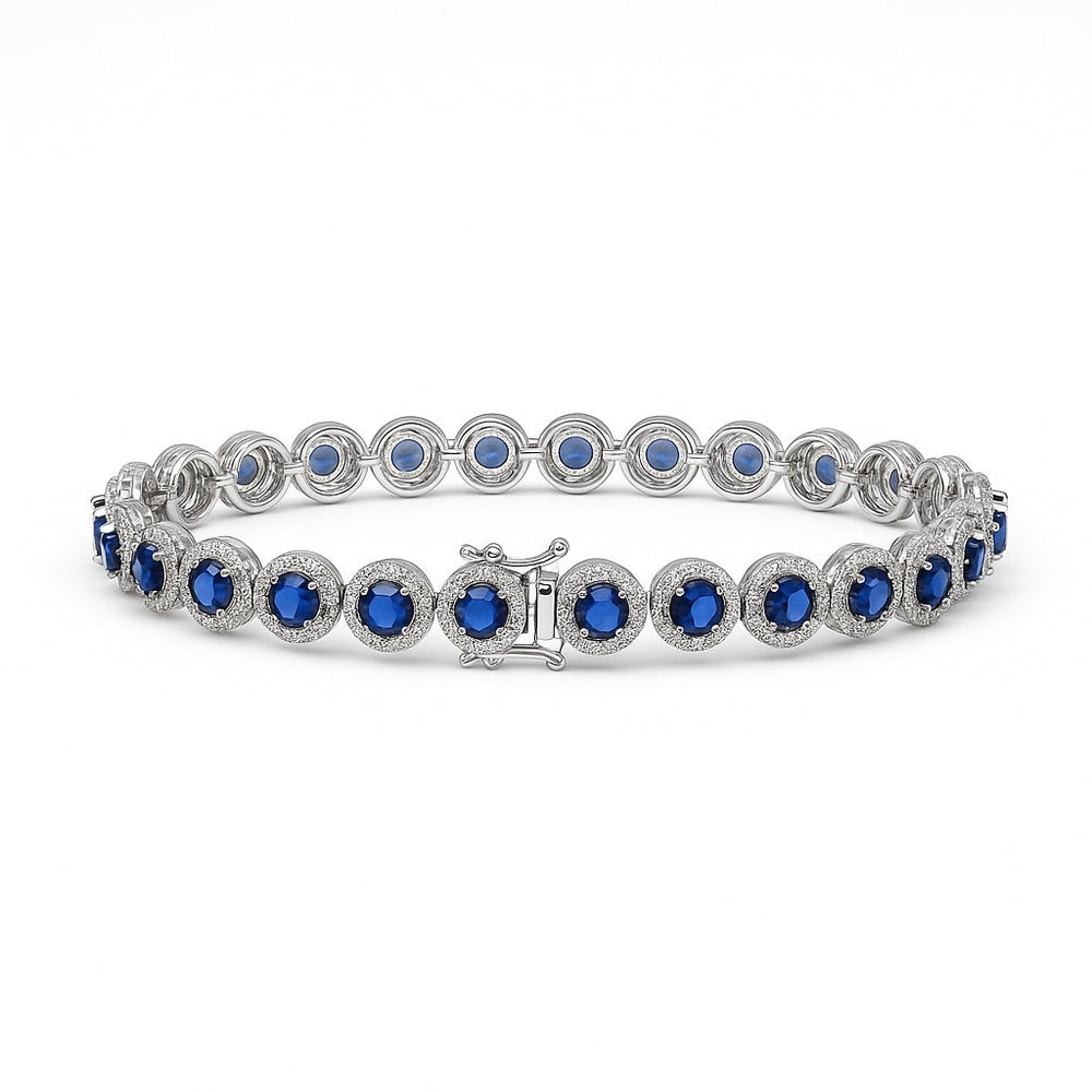 Axora Life 925 sterling silver blue zircon bracelet for women