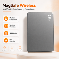 OlivLife MagSafe Power Bank 10000mAh – 22.5W Fast Charging, Strong Magnetic Wireless Portable Charger for iPhone 15, 16 & Android | 3 Colours