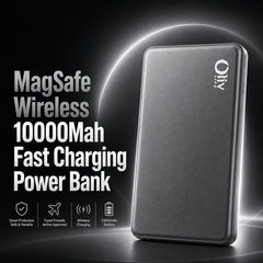 OlivLife MagSafe Power Bank 10000mAh – 22.5W Fast Charging, Strong Magnetic Wireless Portable Charger for iPhone 15, 16 & Android | 3 Colours