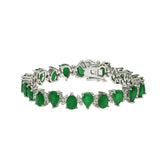 Axora Life 925 sterling silver green triangle zircon bracelet for women