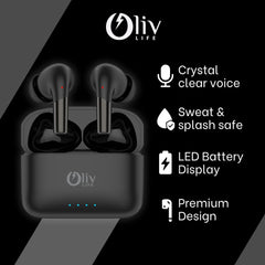 OlivLife Airdopes OL165 Black