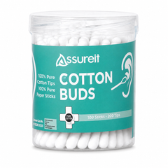 Assureit Organic 100%Cotton Buds – Best Soft Cotton Ear Buds for Ear Cleaning, Makeup & Baby Care
