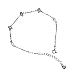 Axora Life 925 sterling silver crystal charm bracelet for women
