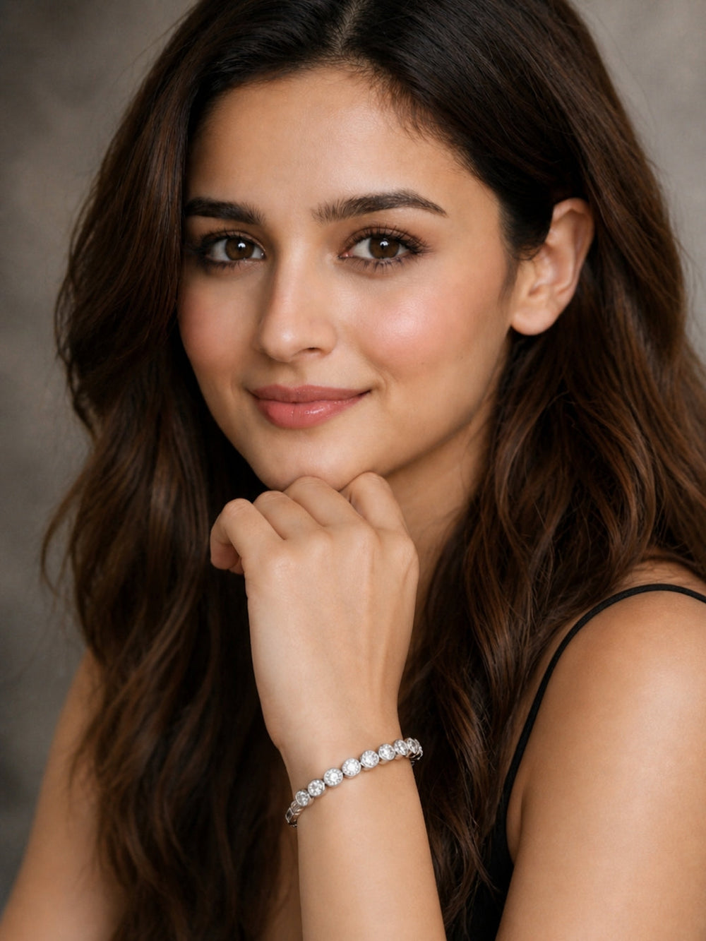 925 silver bracelet for women featuring heart-cut zircon stones