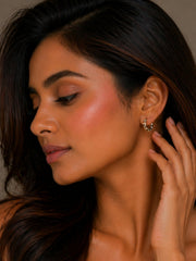 925 sterling silver earrings India with polished oxidized finish