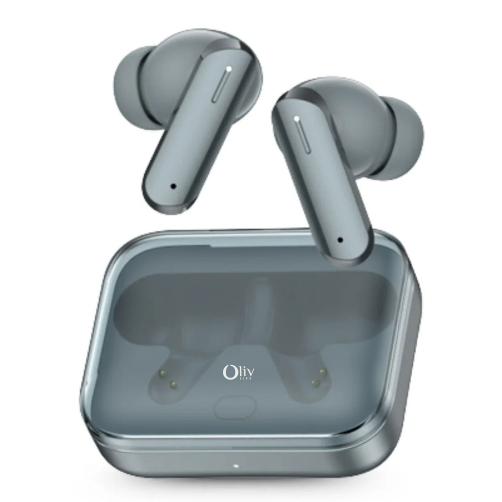 OlivLife Rivo Wireless Earbuds with charging case – deep bass Bluetooth earbuds with passive noise cancellation