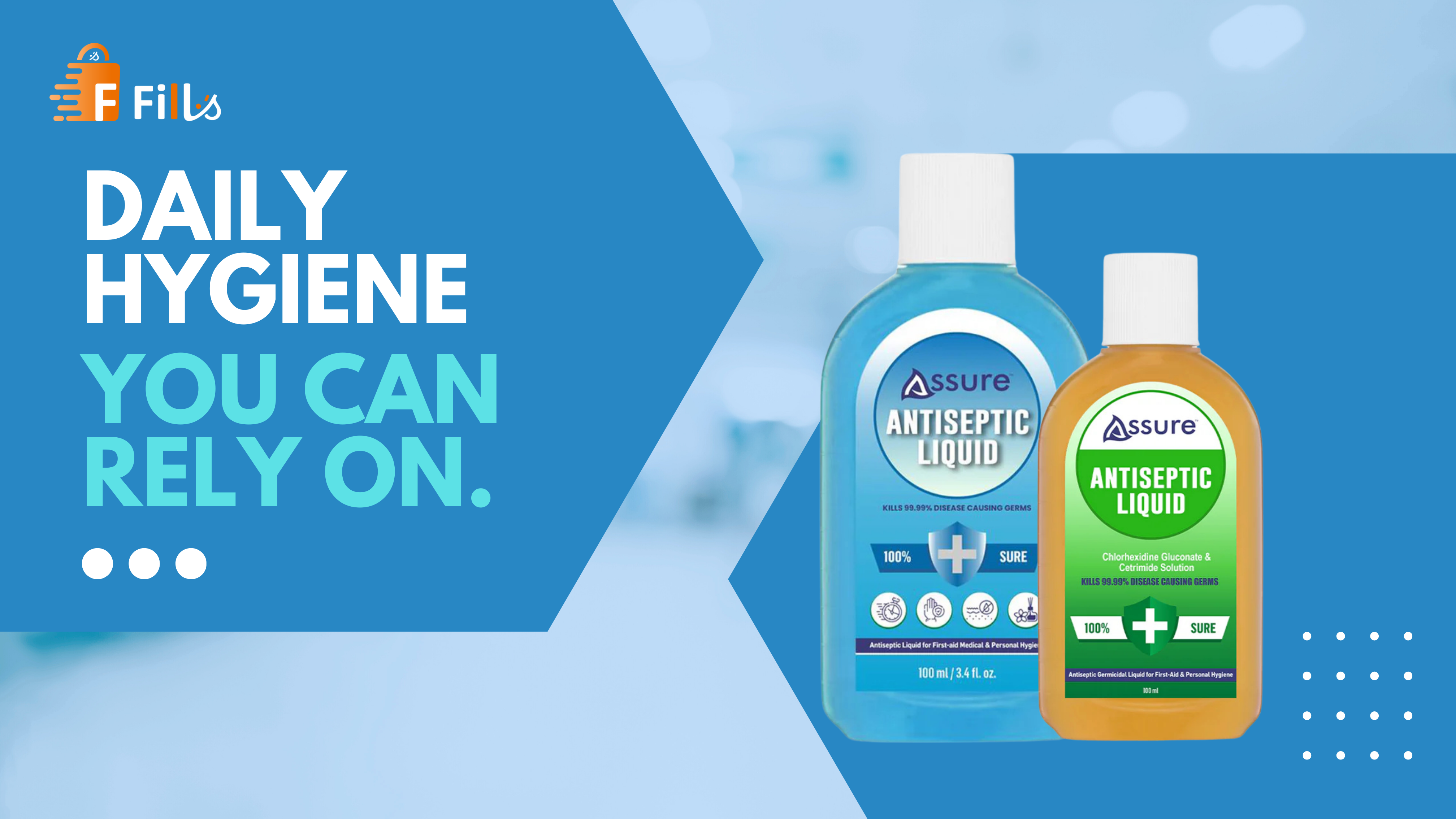 Antiseptic Liquid for Wounds, Cuts & Daily First Aid Care - Fills India