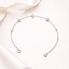 Classic Crystal Charm Silver Bracelet