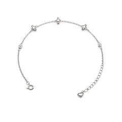 Classic Crystal Charm Silver Bracelet