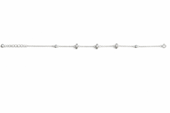 Classic Crystal Charm Silver Bracelet