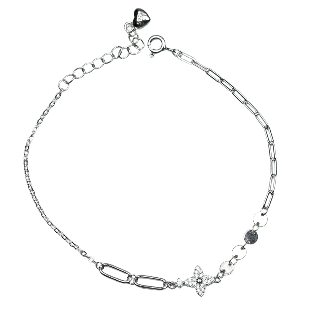 Minimal Star Charm Silver Bracelet