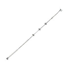 Classic Crystal Charm Silver Bracelet